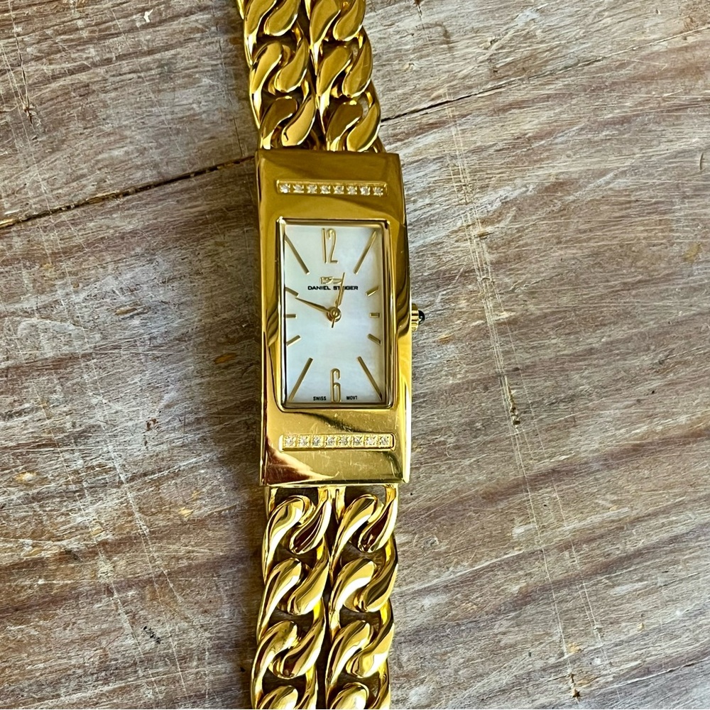 💛 Daniel Steiger Gold Bracelet Watch Water Resistant Swiss Movement